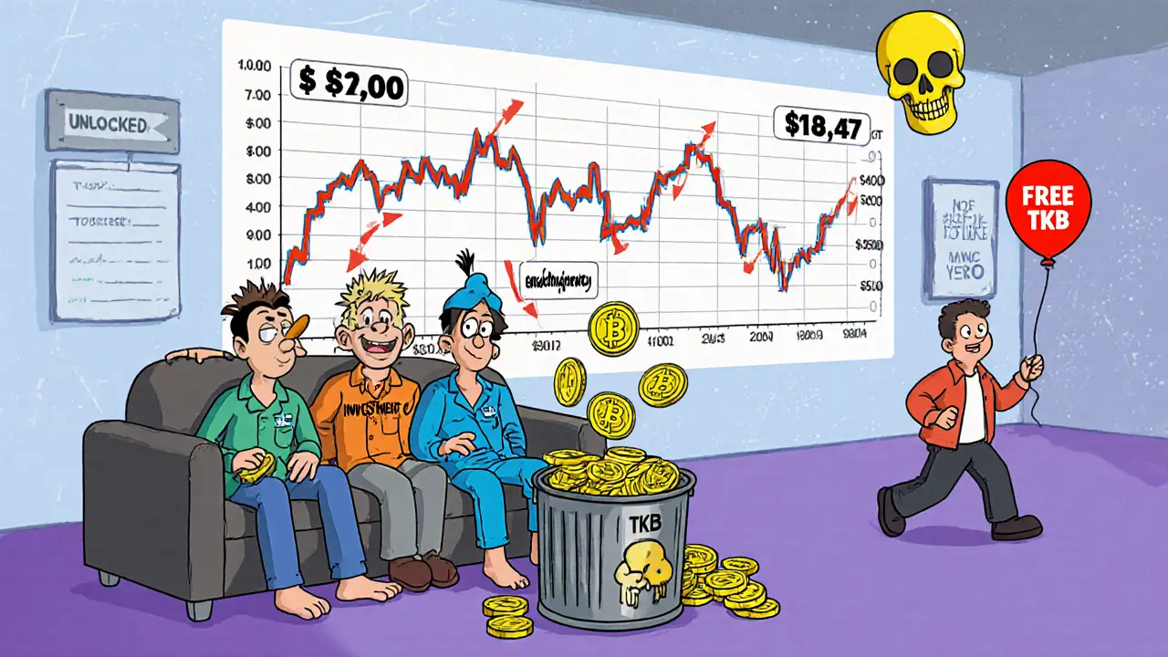 Lazy devs tossing unlocked tokens into trash as price crashes