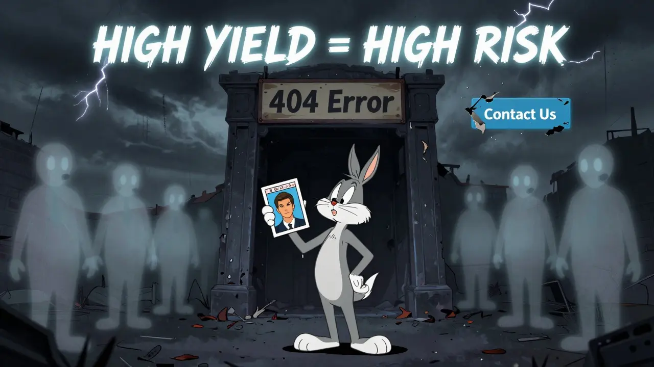 Lonely user facing abandoned Vauld website with ghostly support staff fading away.