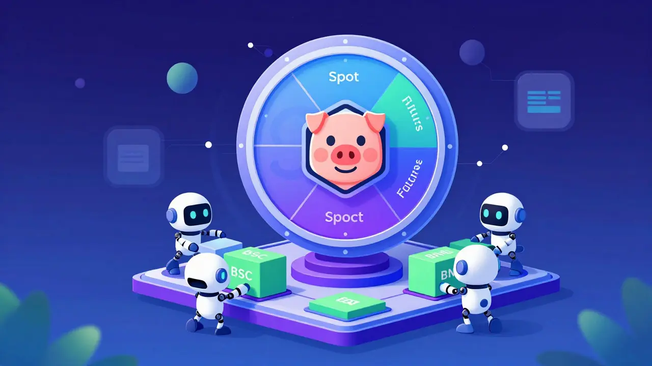 Digital robots building a spot and futures trading platform on BSC chain.