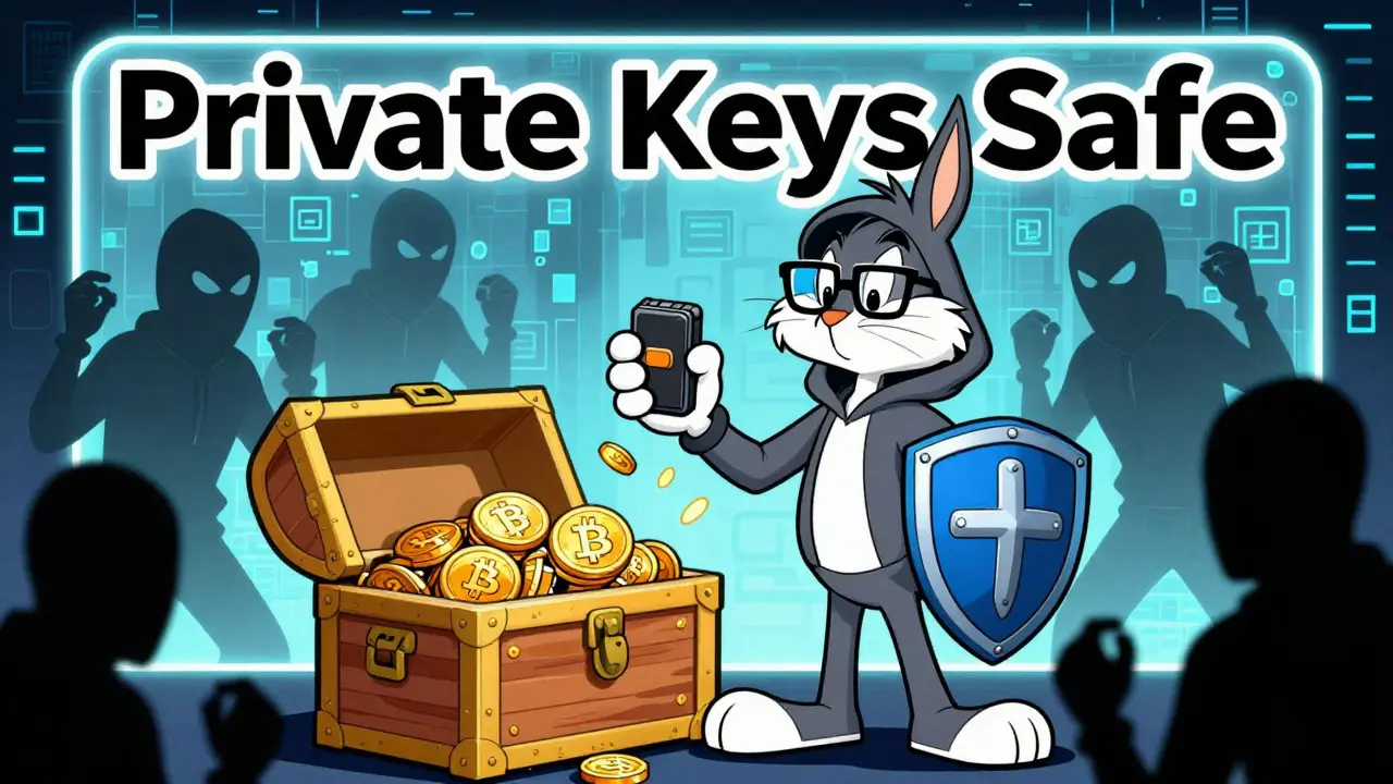 Developer securing assets with hardware wallet