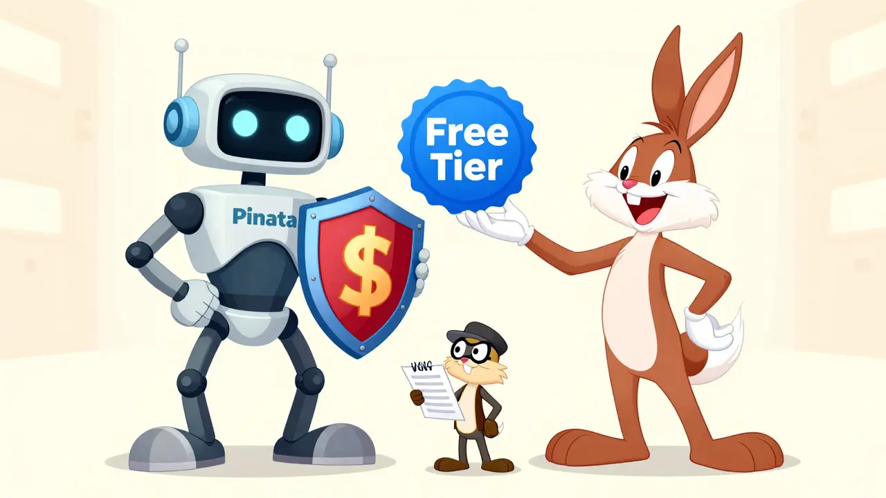Two service mascots illustrating redundant NFT storage strategies