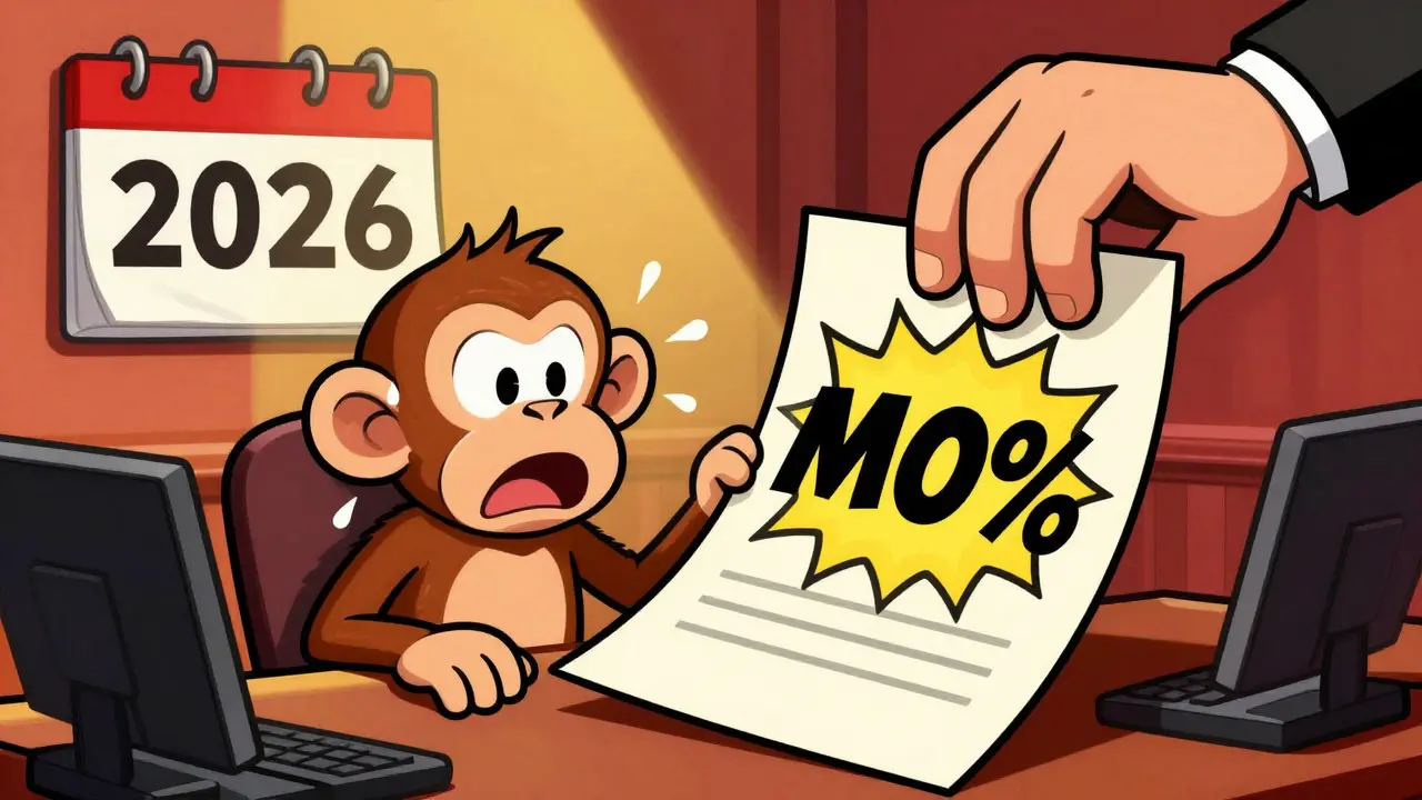 Cartoon monkey facing huge fines for crypto tax non-compliance