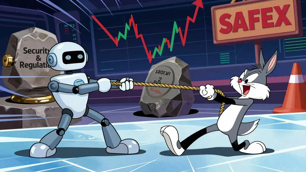 Tug-of-war between stable exchange and slippery risky platform