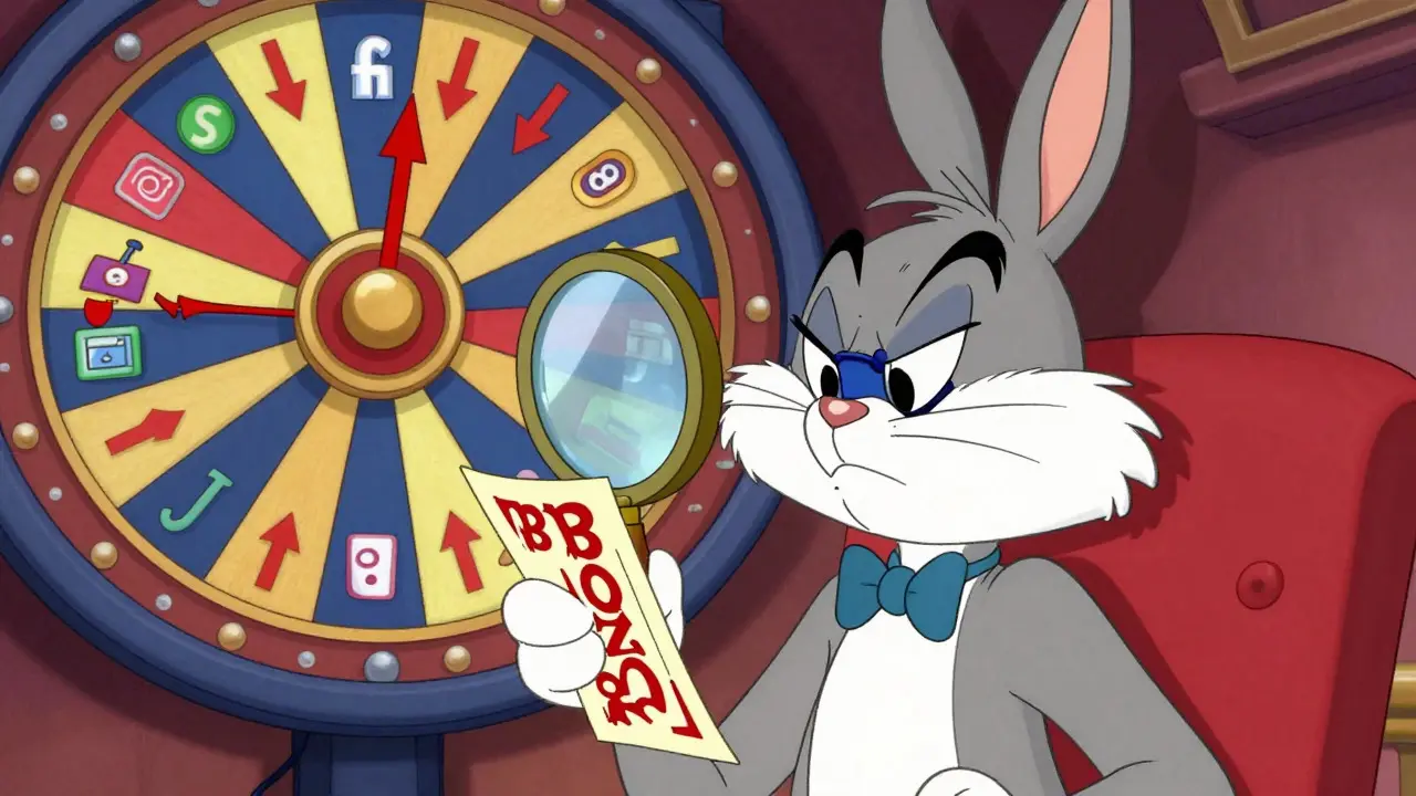 Skeptical cartoon investor examining a risky BOZO lottery ticket